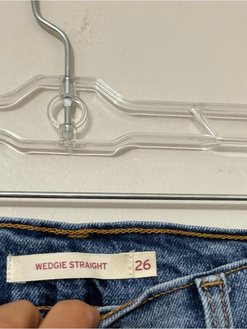 Levi’s Wedgie Straight Jeans Size 26 High Rise Vintage Blue Straight Leg Denim - Picture 4 of 10
